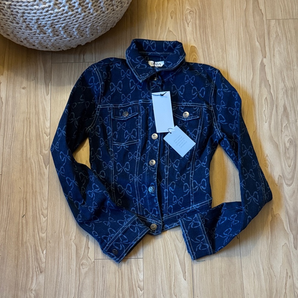 Tulipania Denim Jacket in Indigo Blue LOBA